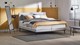 Boxspring Viggo vlak met Silver Pocket Deluxe Foam matras, towel grijs