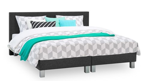 Box Lugo deluxe vlak met Bridge matras, donkergrijs