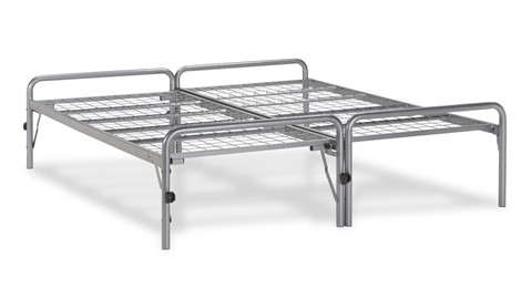 Bed & onderschuifBed Doppia, zilver