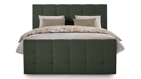 Boxspring Unik Varje vlak met Vildar Royal matras, green
