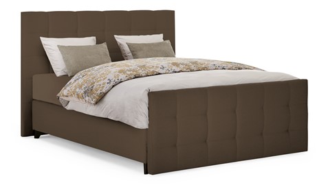 Boxspring Unik Varje vlak met Vildar Royal matras, cappuccino