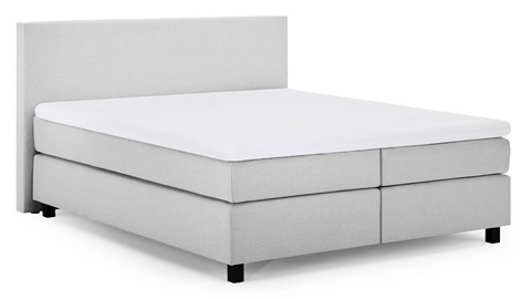 Boxspring Autentik Tunn vlak met gestoffeerd matras, light grey