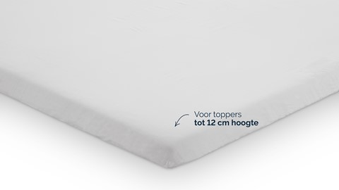 Hoeslaken B Bright Percale topper, off-white