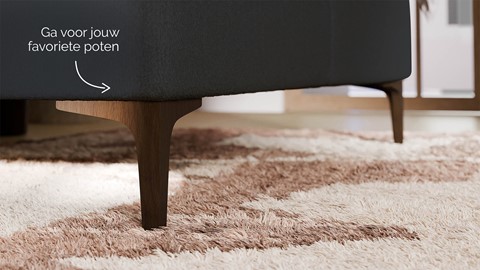 Boxspring Ivory - Pure touch, charcoal