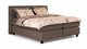 Boxspring Autentik Kurbat vlak met gestoffeerd matras, cappuccino