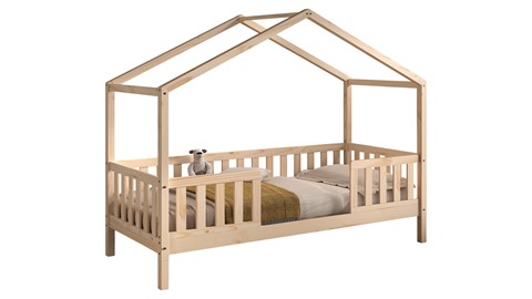 Kajuitbed Dallas als huis met slaaplade, natuur