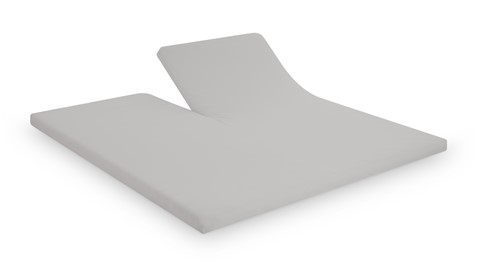 Hoeslaken B Bright Jersey splittopper, lichtgrijs