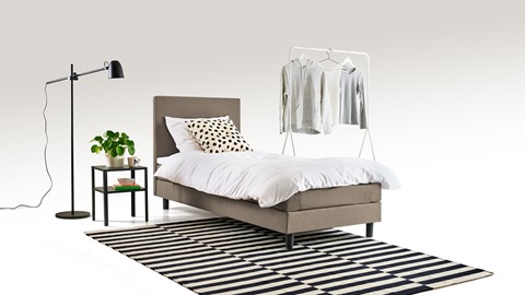 Box Ambra vlak met gestoffeerd matras, taupe