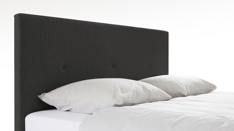 Boxspring Invito vlak met Bridge matras, donkergrijs