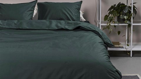 Dekbedovertrek Cotton Uni, dark green