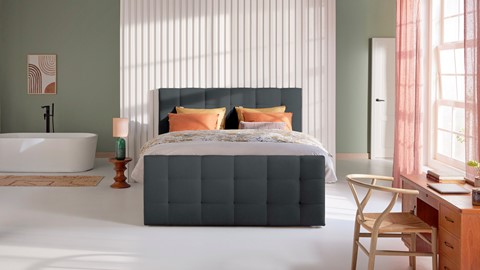 Boxspring Unik Varje vlak met Vildar Royal matras, anthracite