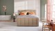 Boxspring Unik Varje vlak met Vildar Royal matras, caramel
