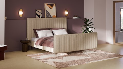 Bed Ruby linen touch, beige