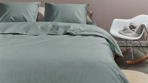 Dekbedovertrek Cotton Uni, green