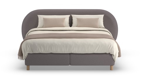 Boxspring Flow - Warm wool, dark grey