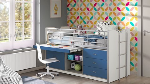 Halfhoogslaper Bonny, blauw