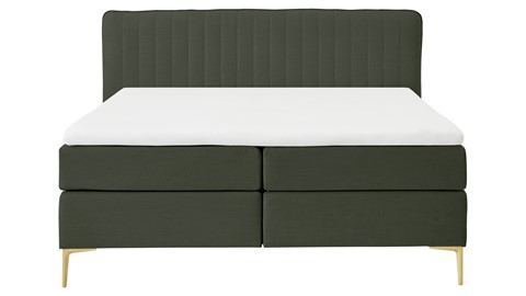 Boxspring Ruby vlak met gestoffeerd matras, hunter