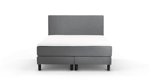 Box Ambra vlak met gestoffeerd matras, lichtgrijs