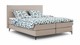 Boxspring Emerald vlak met gestoffeerd matras, beige