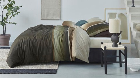 Dekbedovertrek Kian, olive green