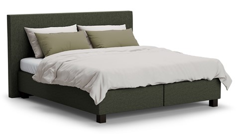 Boxspring Autentik Tunn met B Bright Platinum 200 matras, green