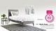 Boxspring Cisano vlak met Easy Pocket 300 matras, light grey