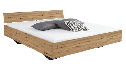 Bed Lex met hoofdbord, artisan eiken