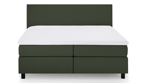 Boxspring Autentik Tunn vlak met gestoffeerd matras, green