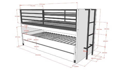 Halfhoogslaper Sam 86, eik