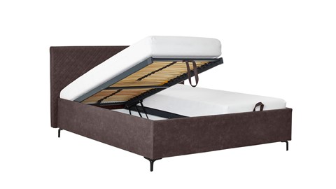 Opbergbed Diamond, darkbrown