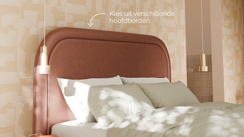 Bed Amber velvet glow, blush