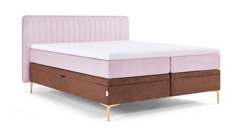 Opbergbox Ruby vlak met gestoffeerde matras, roze/bruin