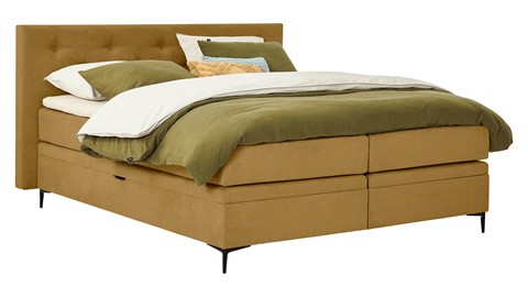 Opbergbox Citrine met gestoffeerd matras, ocre