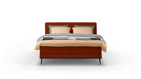 Boxspring Viggo vlak met gestoffeerd matras, adore koper