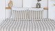 HappyBed Stripes Melange - dekbed zonder overtrek, beige+wit