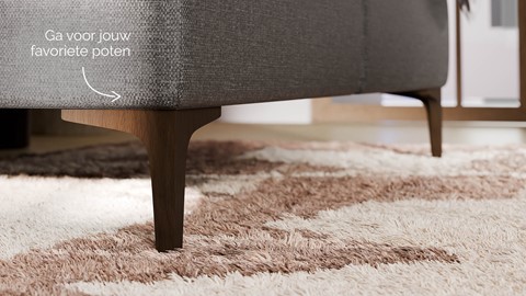 Boxspring Ivory linen touch vlak met gestoffeerd matras, dark grey