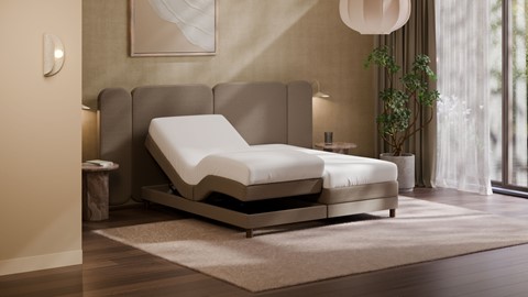 Elektrische boxspring Ridge met Kårlsson Excellence matras, grey