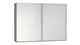 Schuifdeurkast Motion, truffel eiken/glas wit