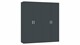 Draaideurkast Compact, antraciet mat