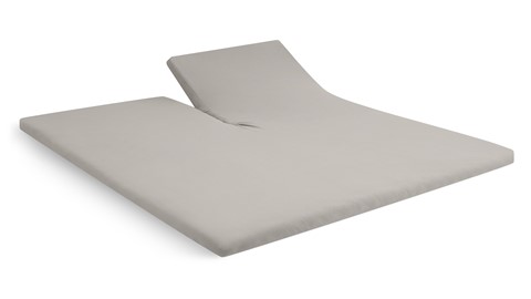 Hoeslaken Biologisch Jersey splittopper, zand