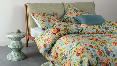 Dekbedovertrek Roselina, surf green