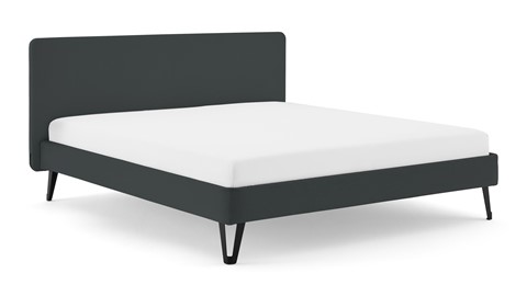 Bed Bädd Skönn met Bossflex 400 vlak en gestoffeerd matras, etna anthracite