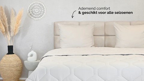 Happybed Taupe alle seizoenen dekbed synthetisch