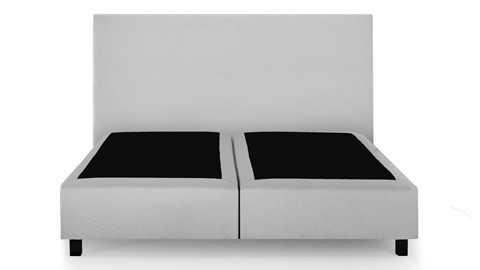 Boxspring Autentik vlak zonder matras, light grey