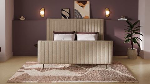 Bed Ruby linen touch, beige