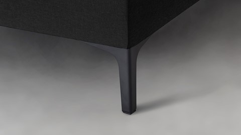 Box Manchester met gestoffeerd matras, zwart