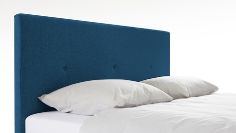 Boxspring Invito vlak met Bridge matras, blauw