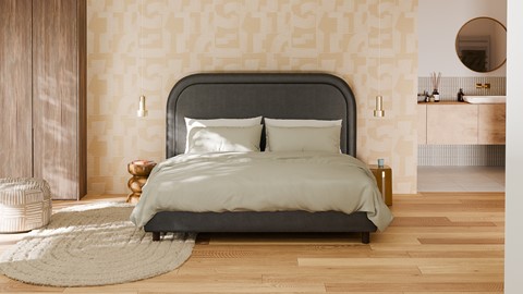 Bed Amber velvet glow, dark grey