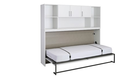 Opklapbed Albero met bovenbouw, wit