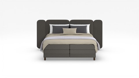 Elektrische boxspring Ridge, dark grey
